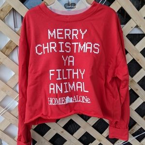 Official Home Alone Cropped Xmas Sweatshirt XXL